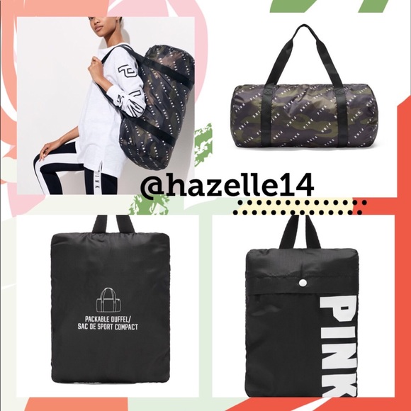 PINK Victoria's Secret Handbags - PINK Packable Duffle Bag (Camo)